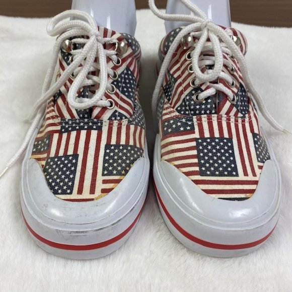 Jubilee USA Flag Slide On Sneakers, size 8 - Picture 2 of 12